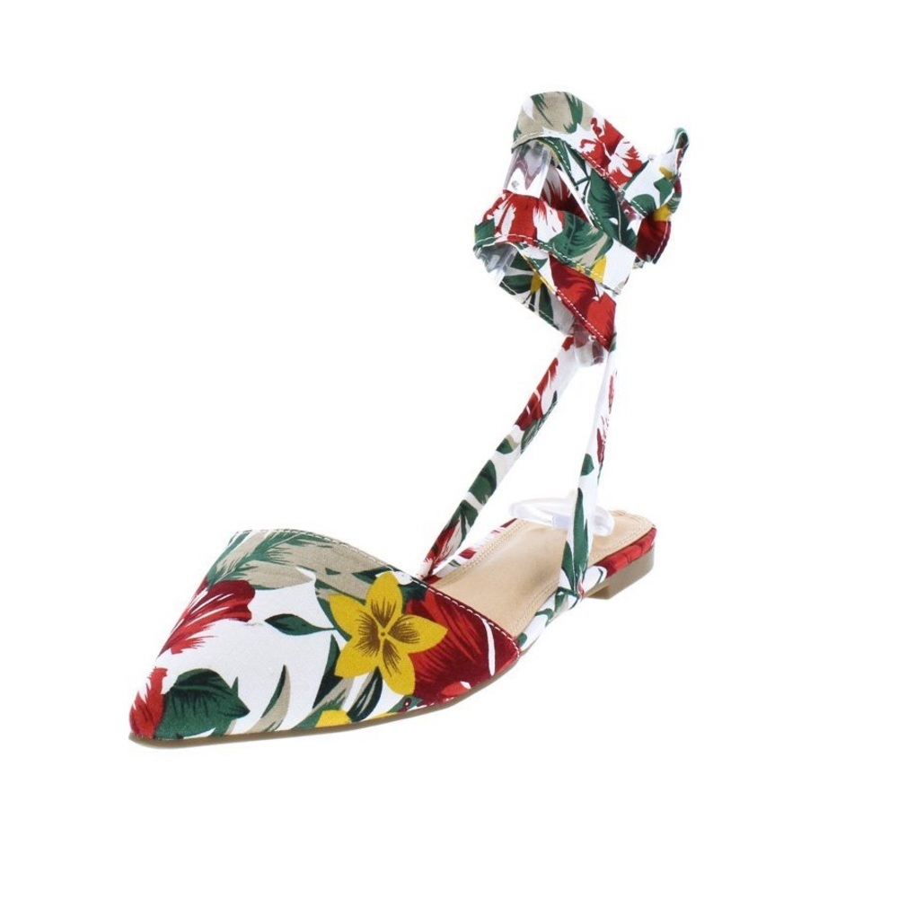 White multi floral sandals - Picture 2 of 3